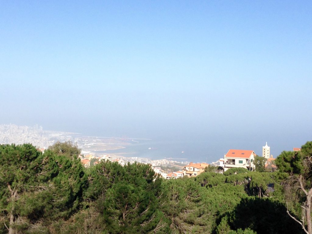 Beirut, as seen from Broummana in Mount Lebanon