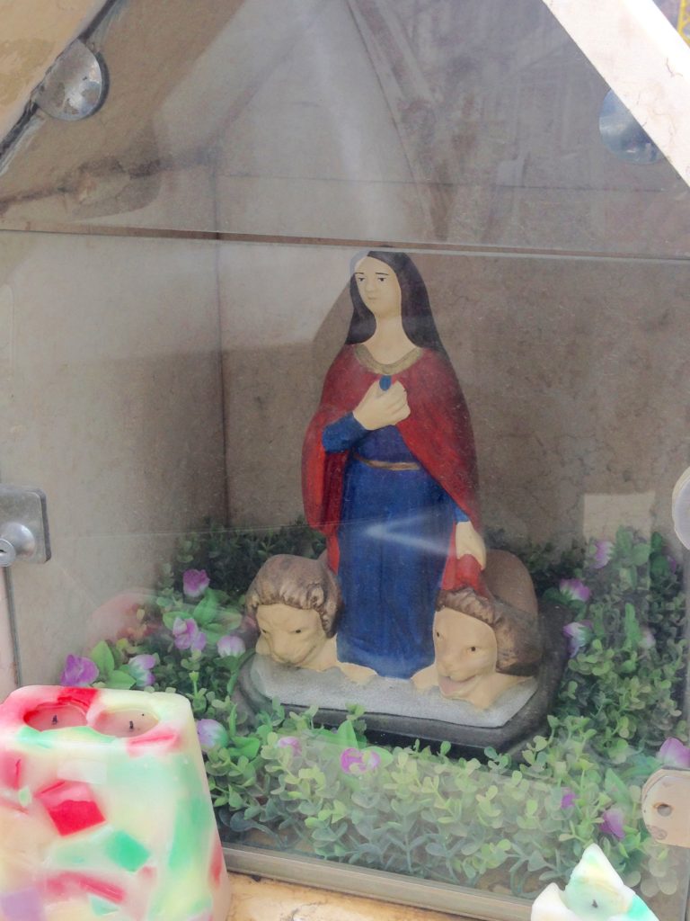 Mini shrine on private property, dedicated to Saint Thecla