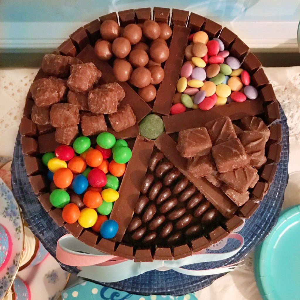 Chocolate Candy Box Cake Made With Kit Kat Border