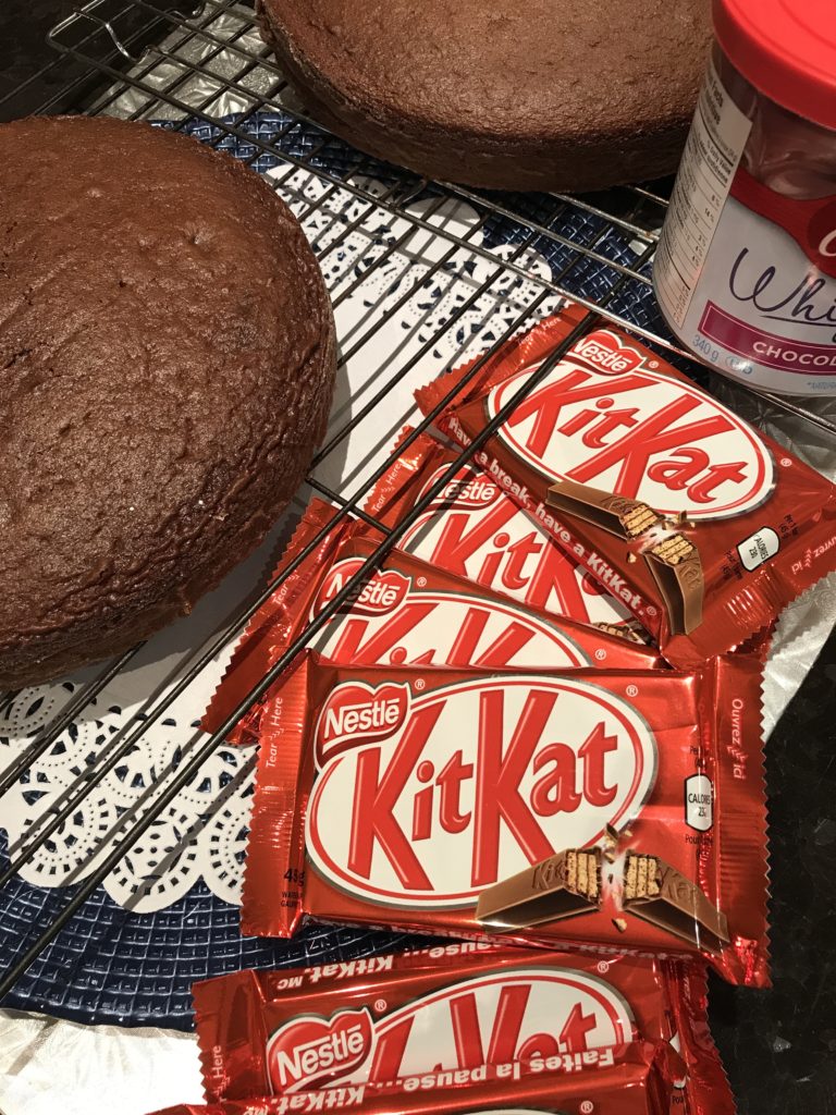Chocolate Candy Box Cake Made With Kit Kat Border