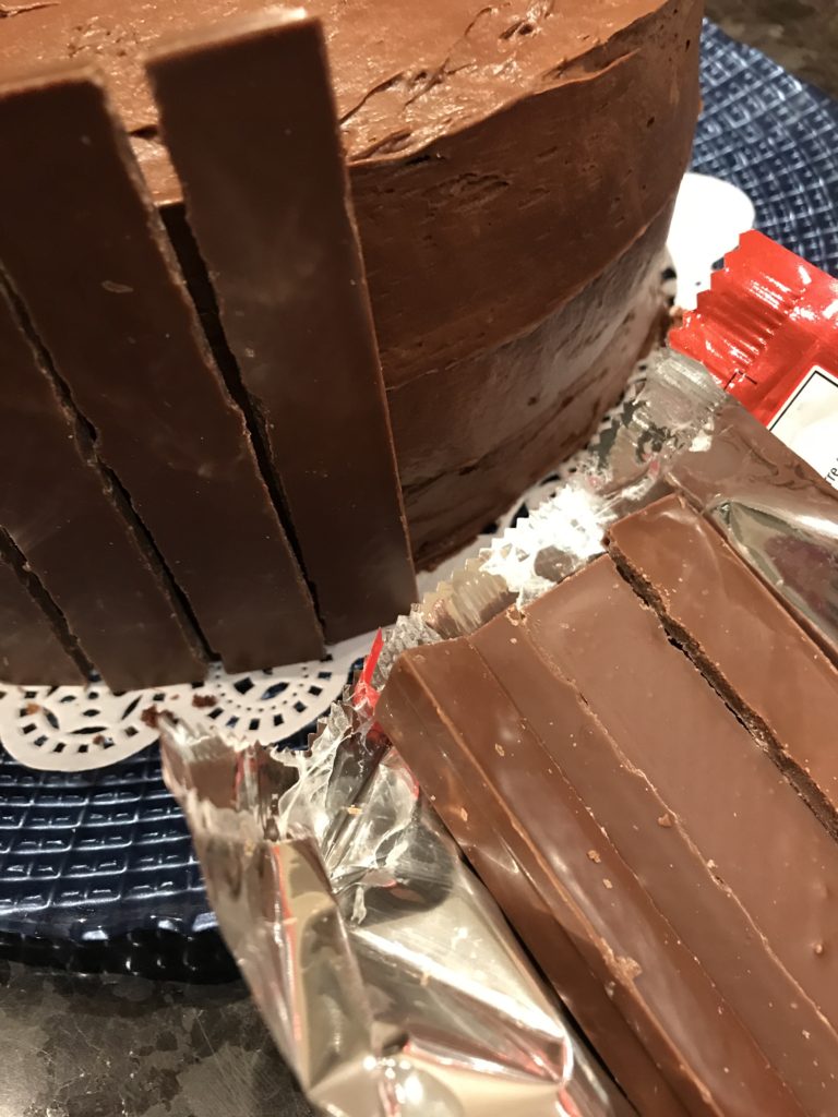 Chocolate Candy Box Cake Made With Kit Kat Border