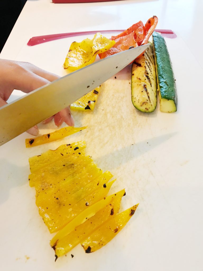 Making Tomato Bruschetta using a Henckels' chef's knife