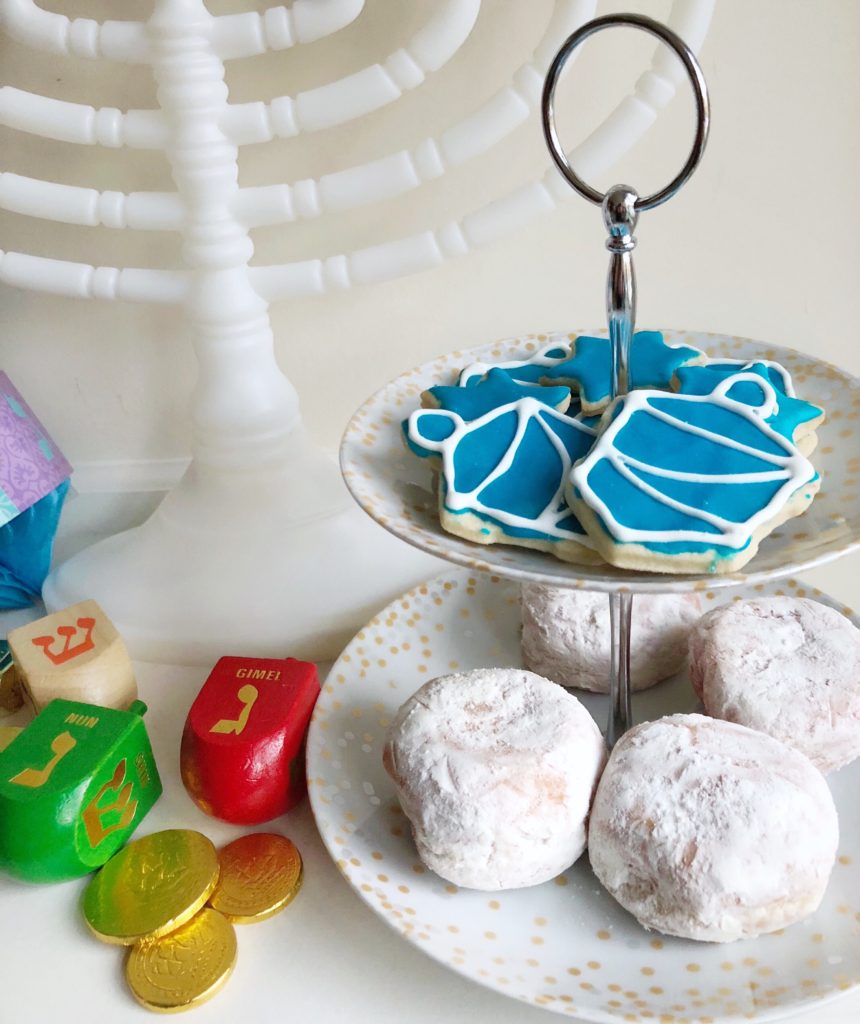 Hanukkah Sufganiyot, Gelt, & Cookies
