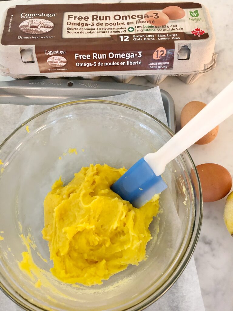 Homemade Cream Puffs Using Conestoga Farms Free Run Omega-3 Brown Eggs