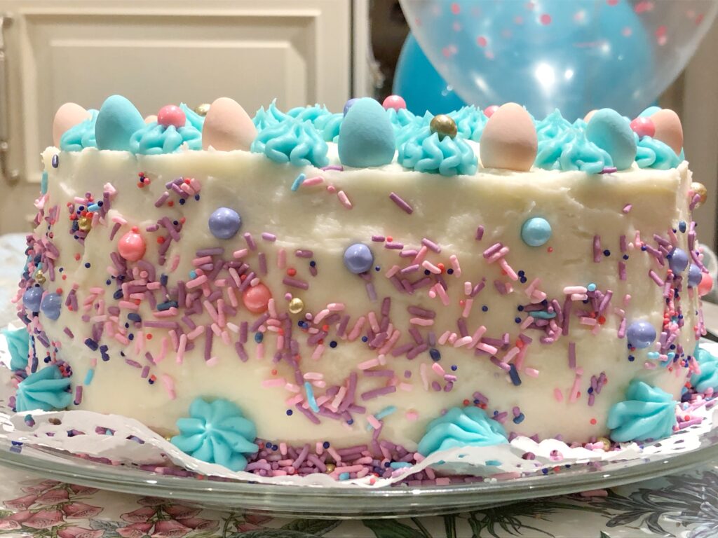 Carrot Cake Decorated For Easter