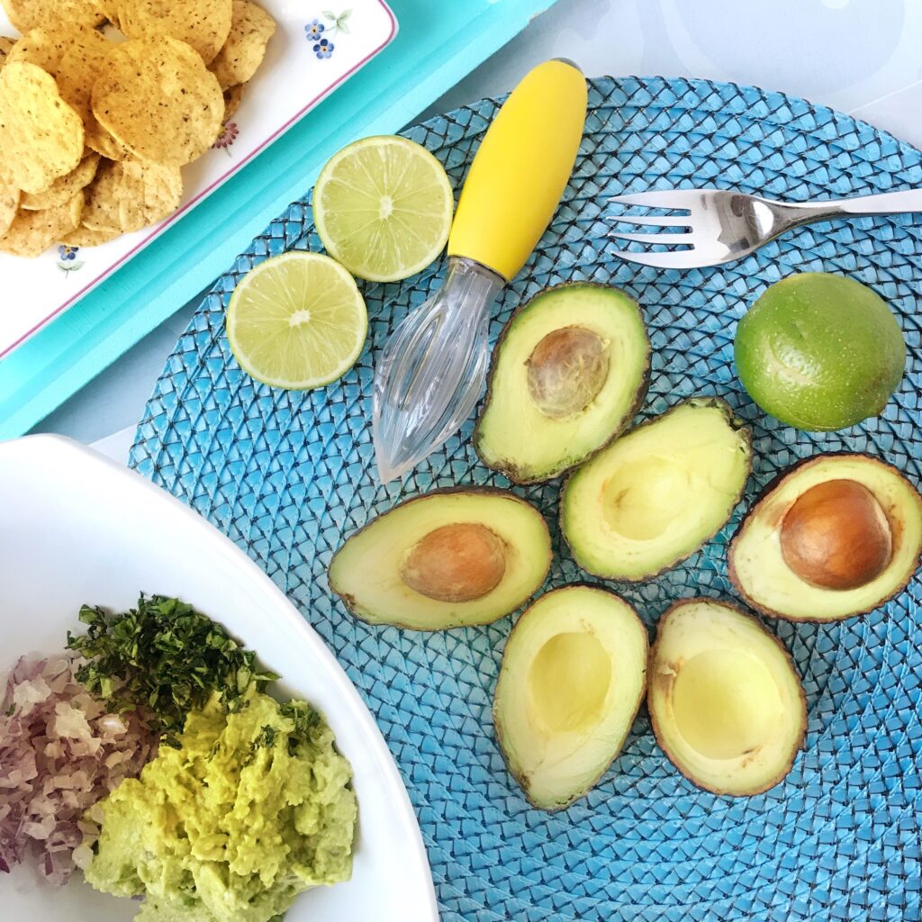 Guacamole Made With Red Onions And Cilantro