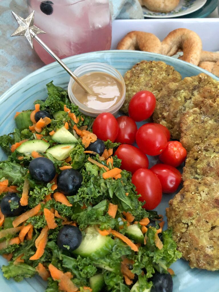 Kale Salad With Tamari/Tahini Sauce