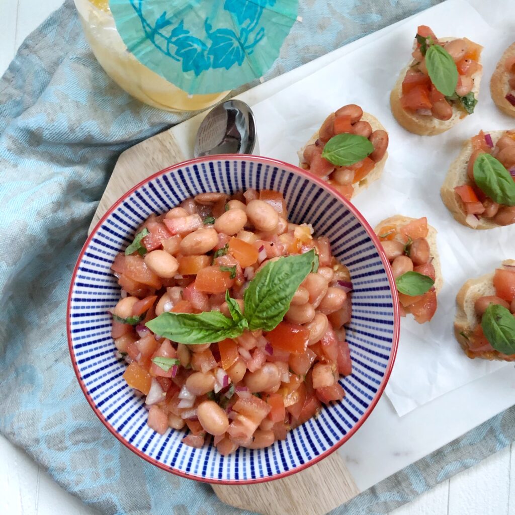 Bruschetta With Tomatoes & Beans