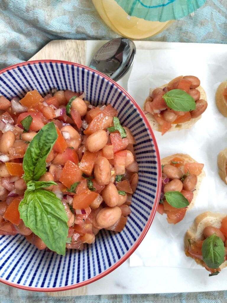 Bruschetta With Tomatoes & Beans