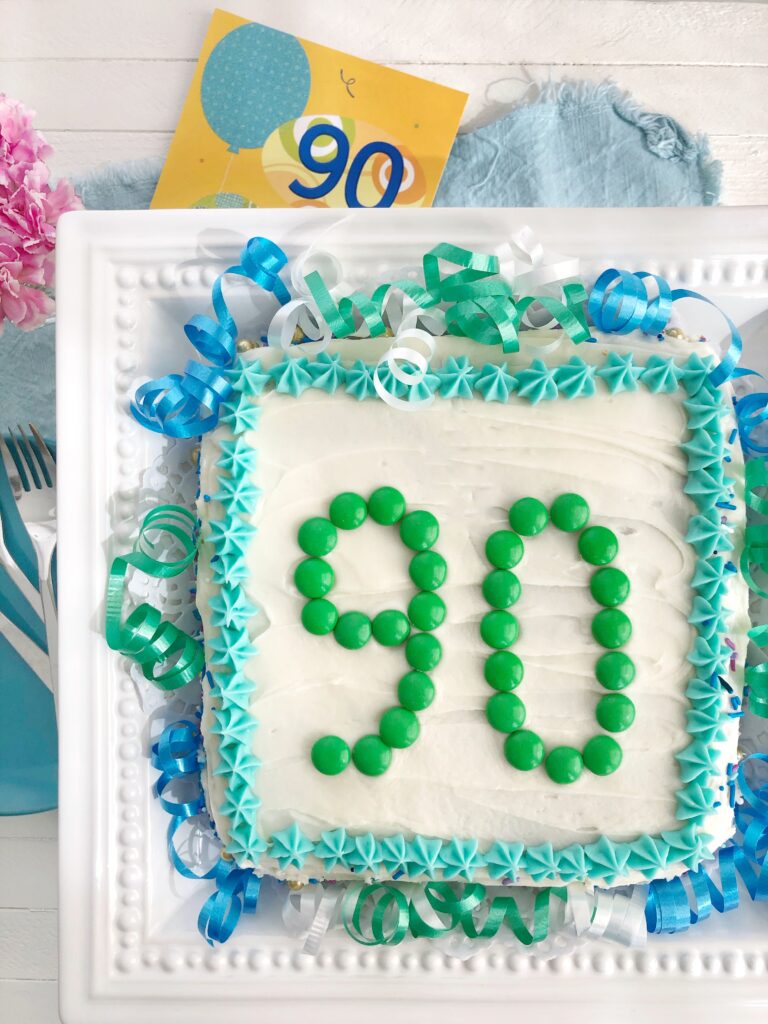 90th Birthday Cake - Fudge Brownies